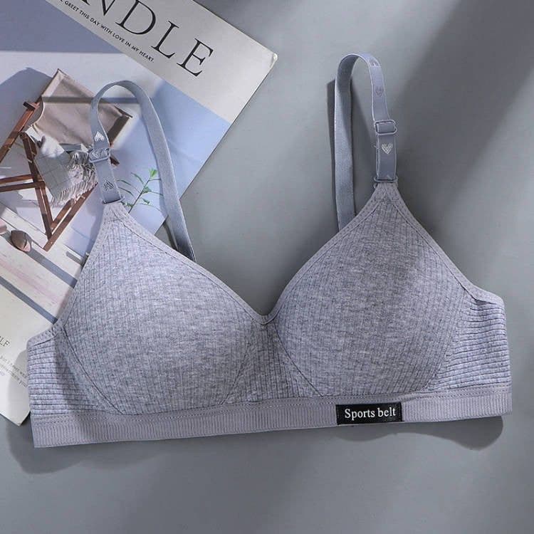 image-Meng Yaxin Korean Cotton School Bra - Green 38/85ABC No Steel