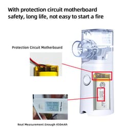 image-Portable Handheld Nebulizer - White USB Rechargeable