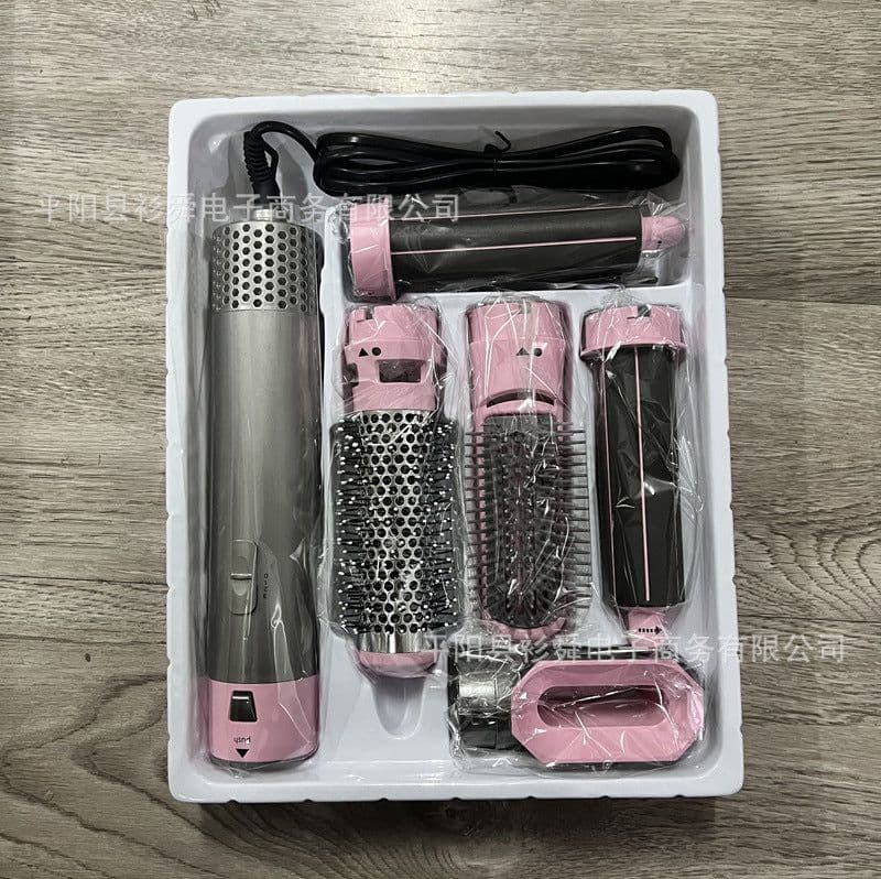 image-5-in-1 Hot Air Styling Comb Brush - Black
