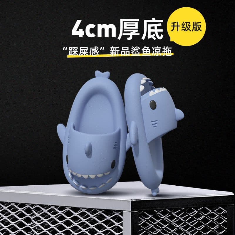 image-Couple Shark Slippers - Grey EVA Unisex