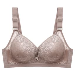 image-Large size thin section no steel ring comfortable breathable adjustable underwear big breasts show small side gathered mother's bra