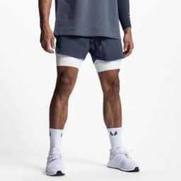 image-European Men's Quick-Dry Muscle Sports Shorts 4XL Beige White