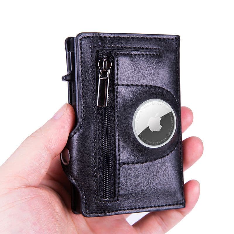 image-Camouflage Green RFID Card Holder - PU Leather