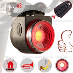 image-A8 Bicycle Tail Light Wireless Remote Control Alarm