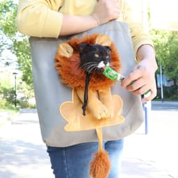 image-Canvas Pet Tote Bag - Light Green Animal Print