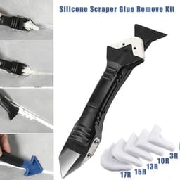 image-Multi-Functional Silicone Glue Spatula Tile Seam Remover Knife