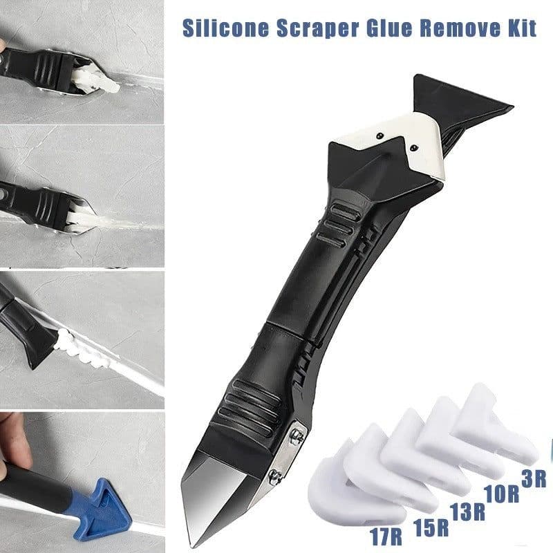 image-Multi-Functional Silicone Glue Spatula Tile Seam Remover Knife