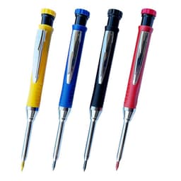 image-Professional 2.8MM Metal Woodworking Pencil - Quick-Drying 6-Color Refills