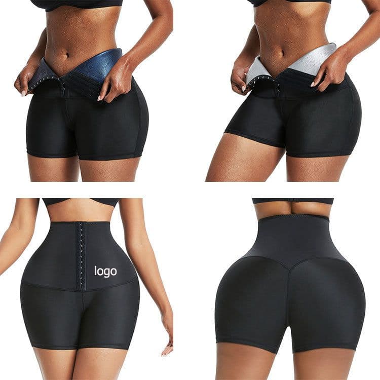 image-Women's High Waist Yoga Fitness Shorts - European & American Fit Sweat Pants