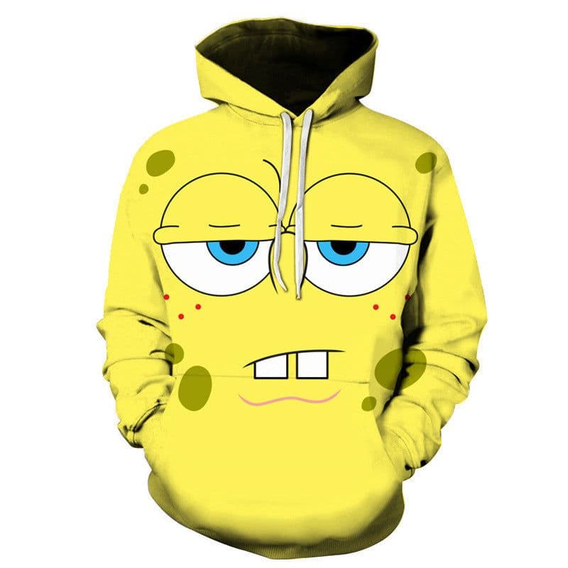 image-2022 Cross-border 3D Fashion Printing Hooded Casual Loose Round Neck Sweater 3D Trendy Casual Sweater
