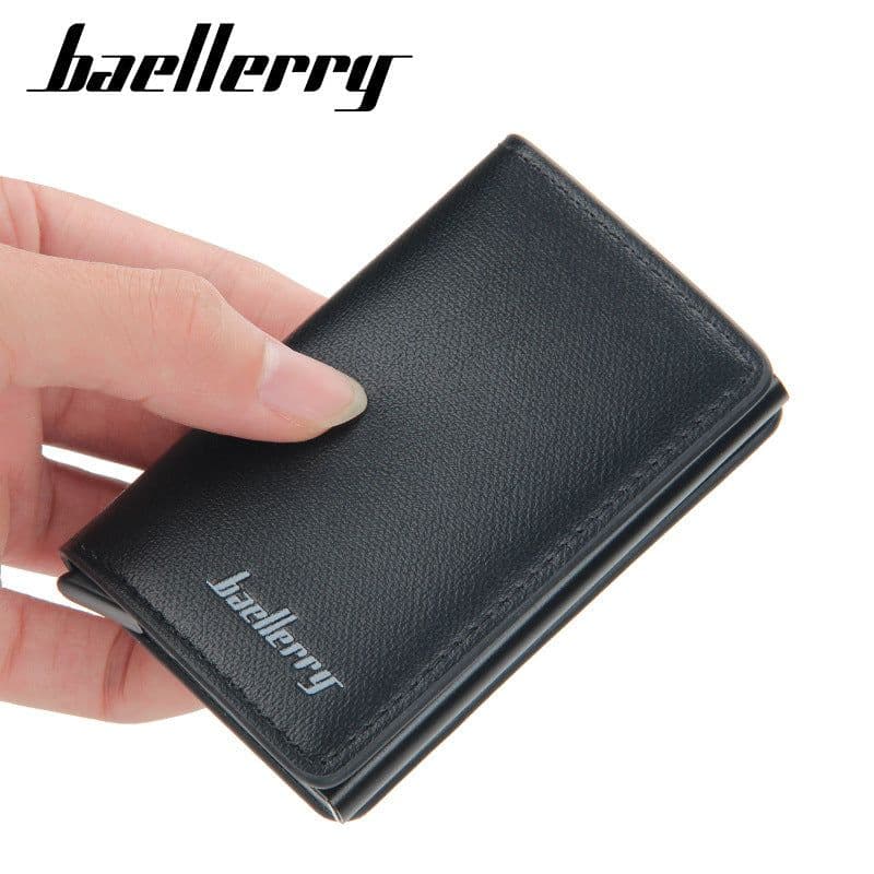 image-2021 new men's and women's neutral card holder metal aluminum shell anti-magnetic automatic pop-up rfid business card holder card holder