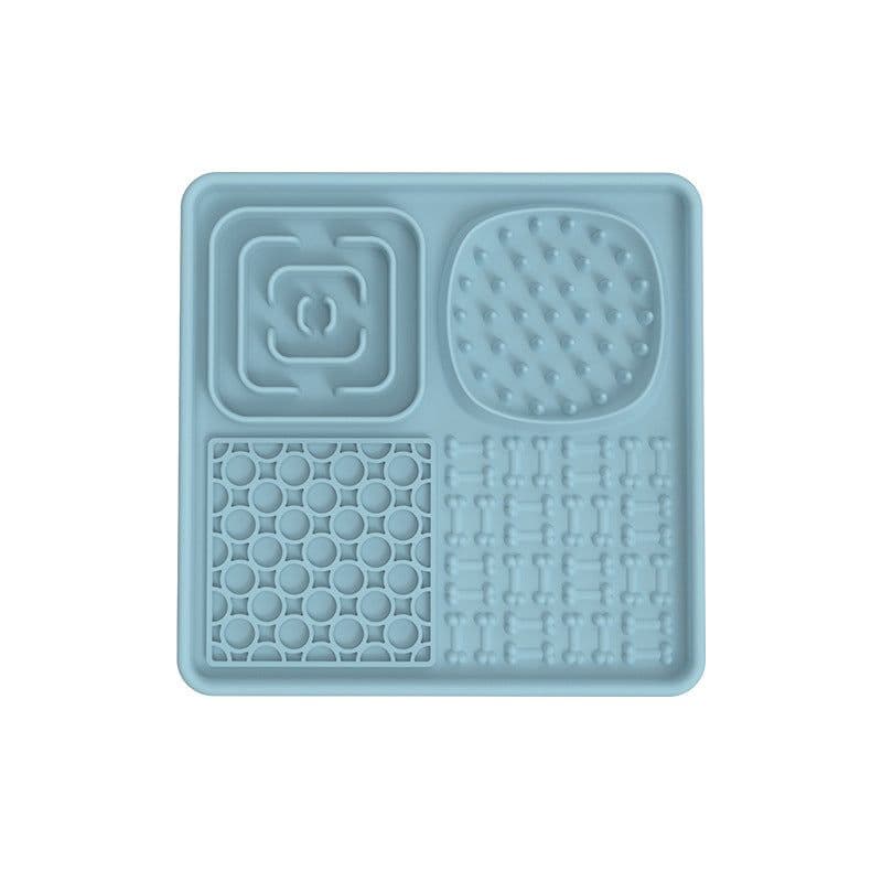 image-Pet Licking Mat - Blue Silica Gel Slow Feed Placemat, Gift (60 characters)