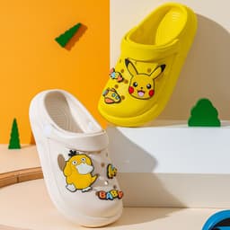 image-Pikachu EVA Slippers Children Lake Blue 36-37