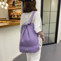 image-Mo Xi Swim Bag - Ice Blue Oxford Sports Backpack