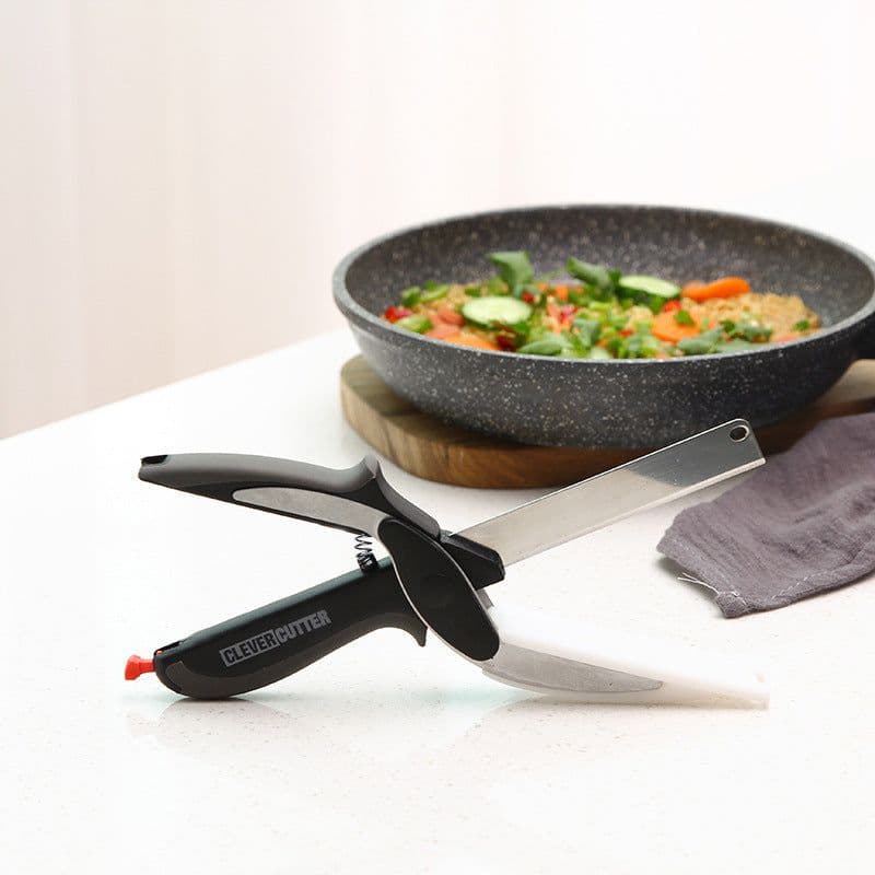 image-Vegetable Scissors Kitchen Tool 2-in-1