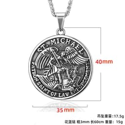 image-God of War Pendant Necklace - Stainless Steel Greek Angel Retro Design
