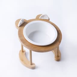 image-Cat & Dog Ceramic Double Bowl - Elevated Feeder