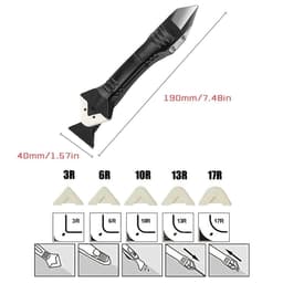 image-Multi-Functional Silicone Glue Spatula Tile Seam Remover Knife