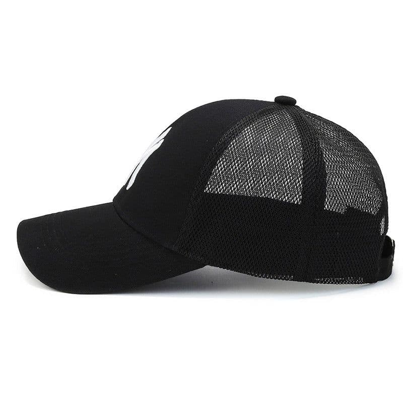 image-Men's Mesh Baseball Cap - Beige Breathable Summer Sun Hat