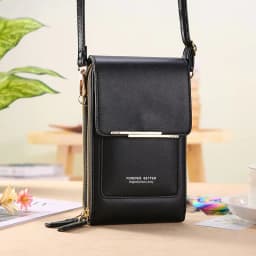 image-2022 new touch screen mobile phone bag female small oblique cute mobile phone small bag fashion wallet vertical section