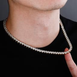 image-European and American hiphop 3-6mm 925 silver hip hop single row tennis chain full zircon necklace tennis chain