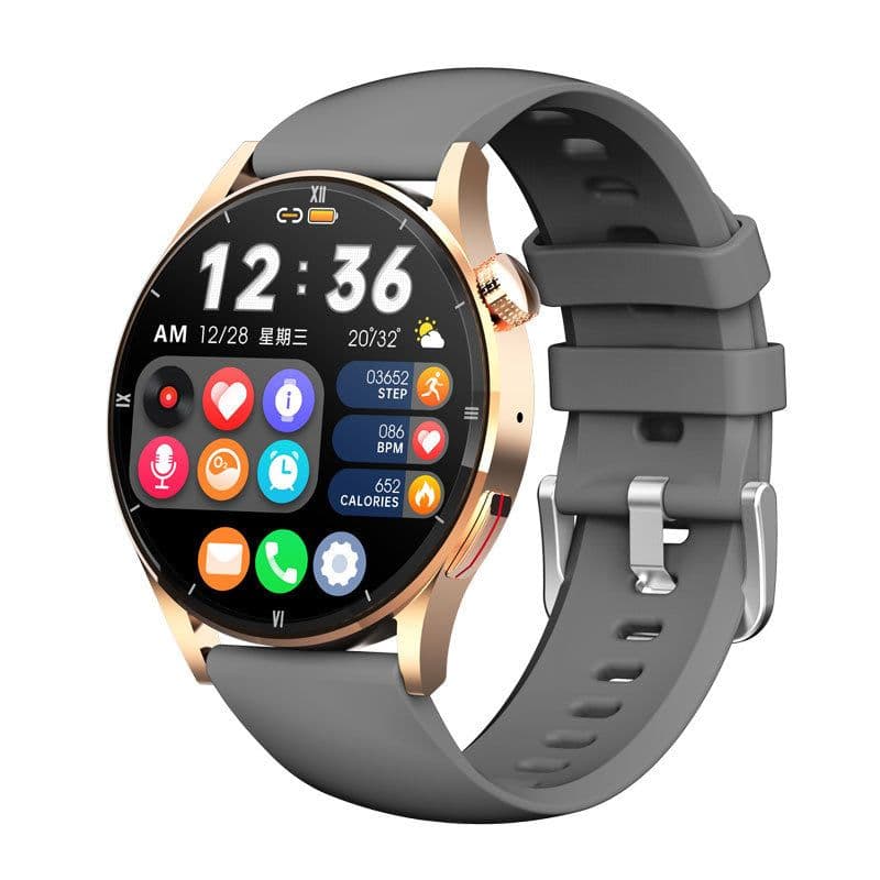 image-QS39 Smart Watch - Bamboo Steel Gold 1.32"
