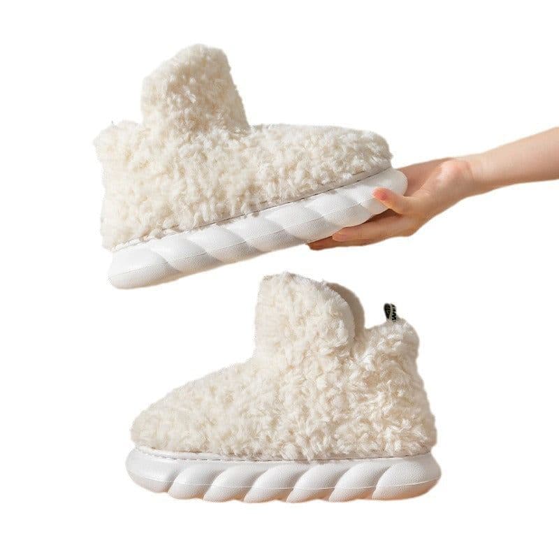 image-Peach·Yin Cotton Slippers - Bean Paste 44-45