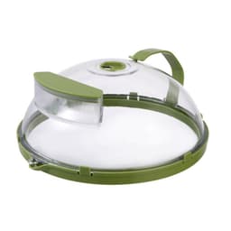 image-Microwave Oven Heating Cover with Handle - Green Large 30*11cm