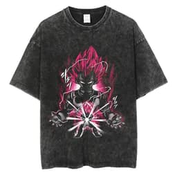 image-Black Cartoon T-Shirt, Breathable, XXXL, Loose Fit, Men's