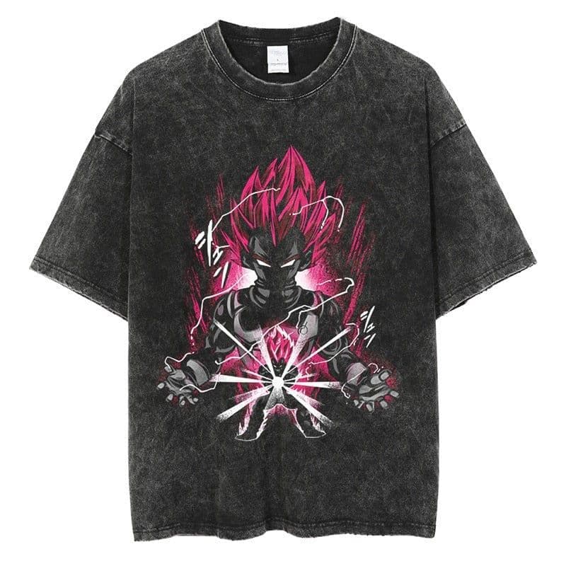 image-Black Cartoon T-Shirt, Breathable, XXXL, Loose Fit, Men's