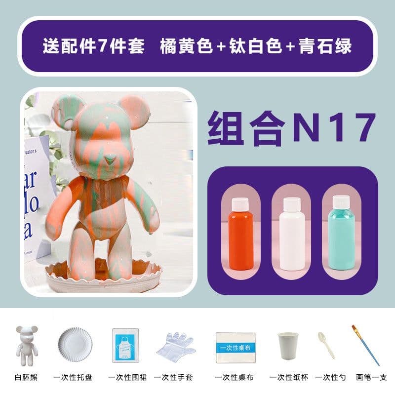 image-Fluid Bear DIY Paint Set - 6 Colors 60ml