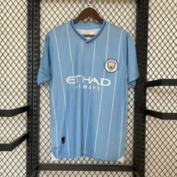 image-Manchester City Soccer Jersey XXL - Thai Version Top, Polyester Stripe