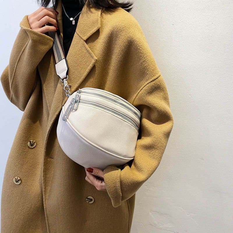 image-PU Shoulder Bag - Brown Crossbody Messenger Bag