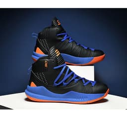 image-Youth Basketball Shoes - Gray Leather Unisex Size 36