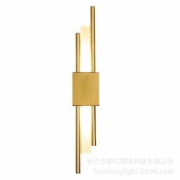 image-Hao Deng Cylindrical Gold Wall Lamp - 3 Color Dimmable LED 80CRI Minimalist
