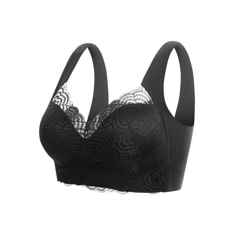 image-Women's Plus Size Wireless Lace Bralette - Full Cup