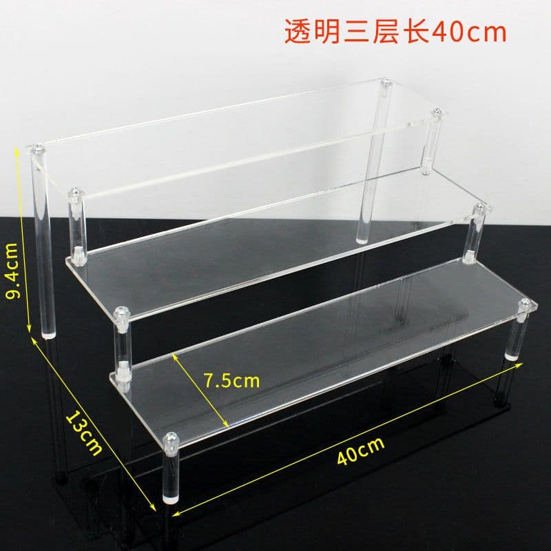 image-Acrylic Ladder Display Rack - Multi-Layer Transparent