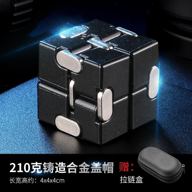 image-Yijie Metal Rubik's Cube - 155g Alloy Flip Toy, Golden Cap, Multi-Cap