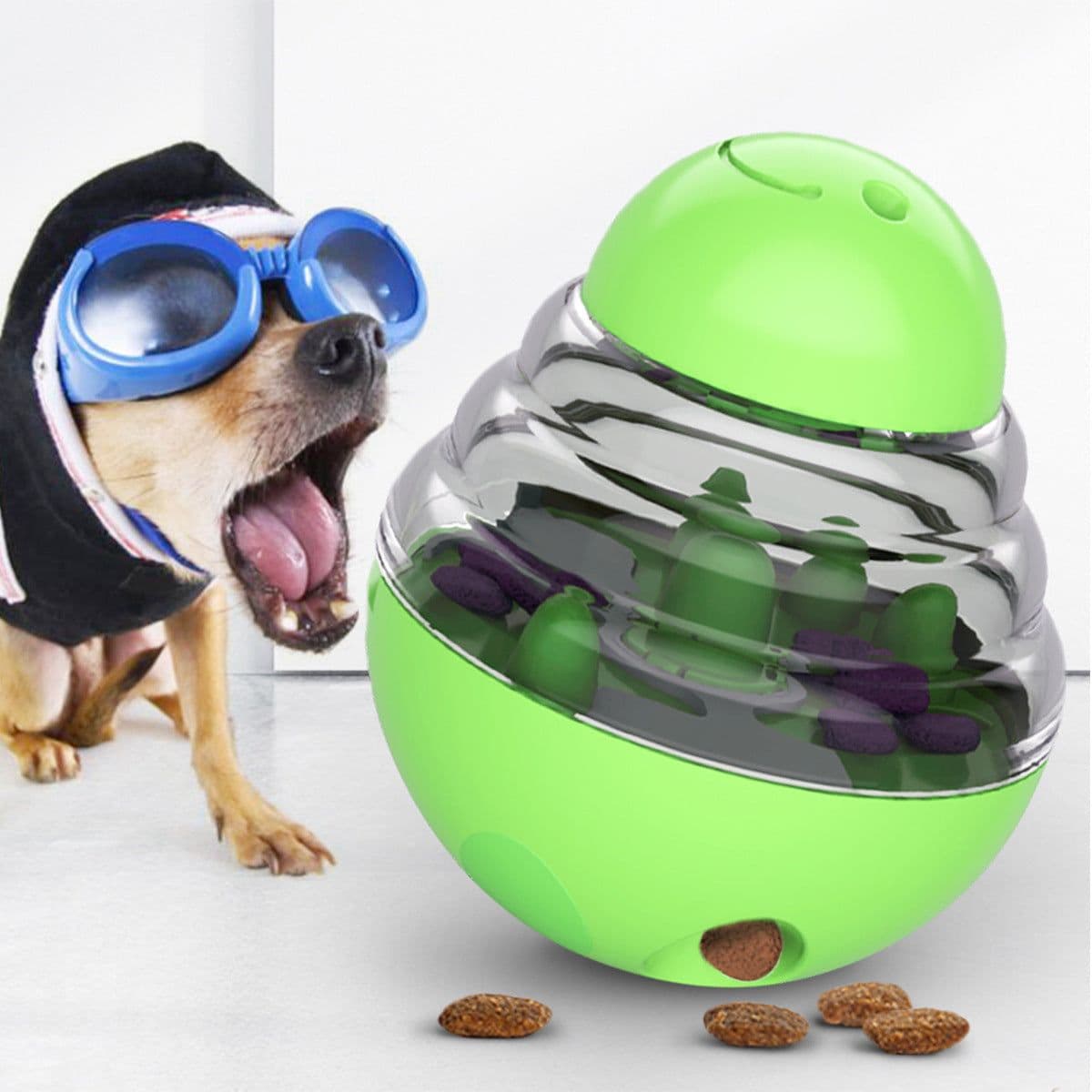 image-Pet Products Factory Wholesale Company New Dog Biting Toys Tumbler Feeder Leaky Eating Ball
