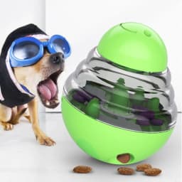 image-Pet Products Factory Wholesale Company New Dog Biting Toys Tumbler Feeder Leaky Eating Ball