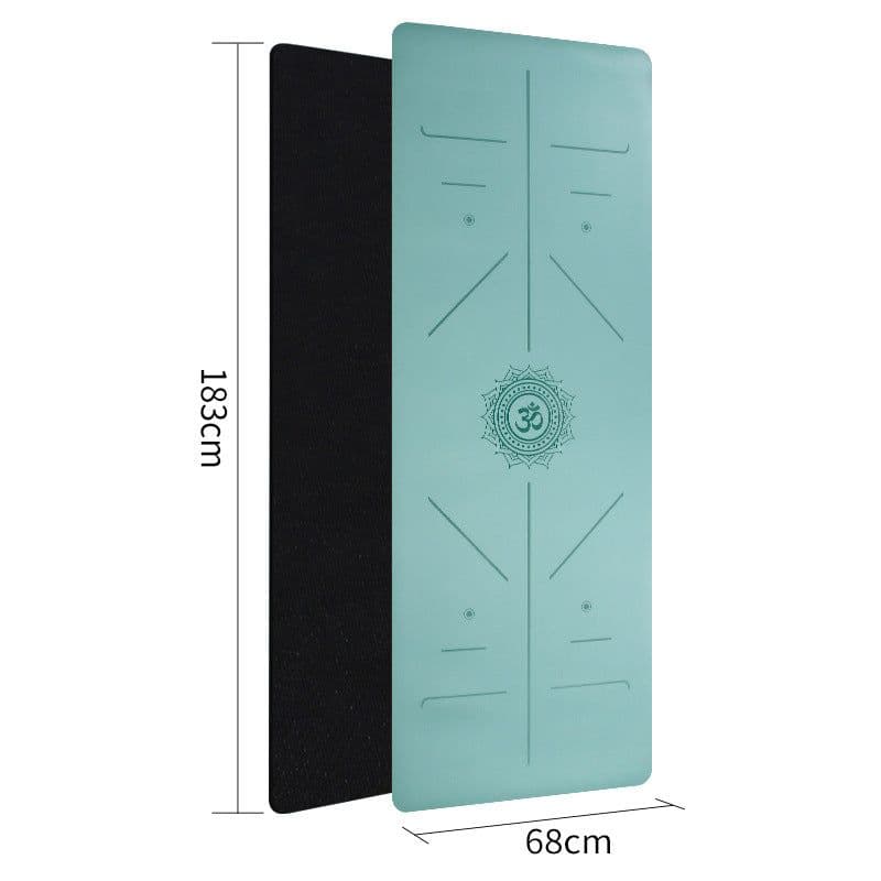 image-PU Natural Rubber Yoga Mat Non Slip Fitness Mat Sweat Absorbent Non Toxic