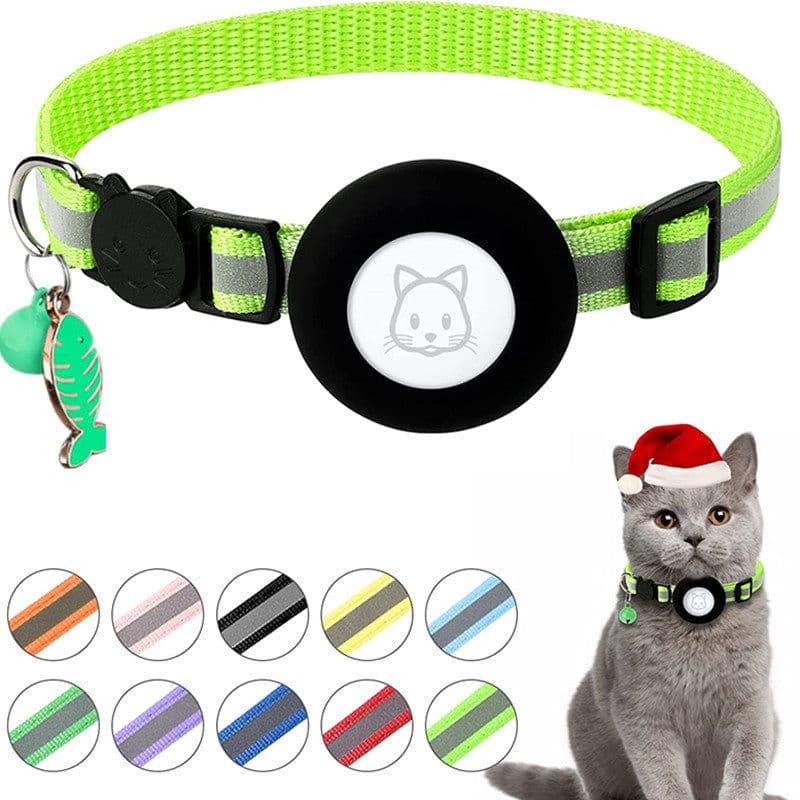 image-Sheng Hongjia Apple Airtag Protective Case Light Green Pet Collar