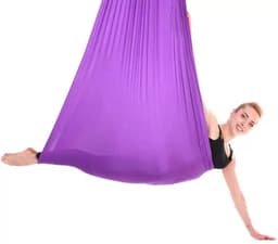 image-Kids Elastic Hammock - Indoor/Outdoor Swing - Sensory Yoga Hammock - Orange 280*150