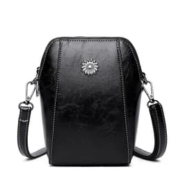 image-2023 New Autumn Trendy Soft Leather Mobile Phone Bag Women's Crossbody Mini Small Bag Fashion Vertical Style Small Mobile Phone Bag