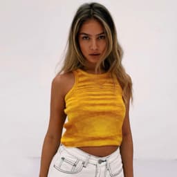image-Women's Wool Knit Tank Top - Rose Red XL Slim