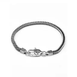 image-Silver Retro Bracelet Men Six-Word Chopin Chain Trend