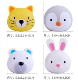 image-Cross-border induction light-emitting animal floating water light net fishing fish play water toy children's baby bath vinyl toy
