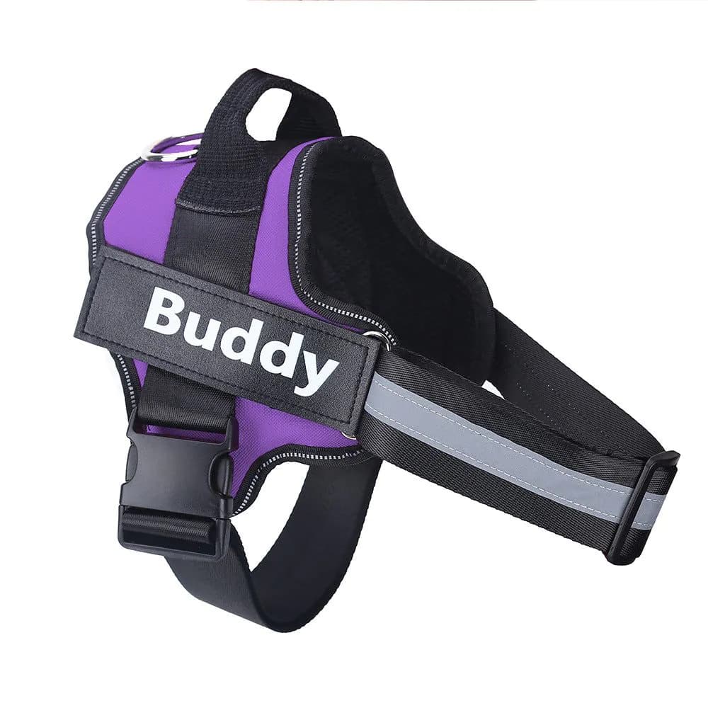 image-OUQIPETE Dog Chest Harness Leash - Purple XXL