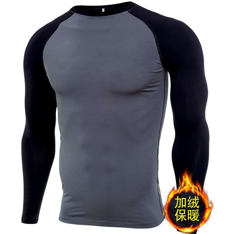 image-Si Ge Tu Fitness Long Sleeve - Gray 3XL Quick Dry