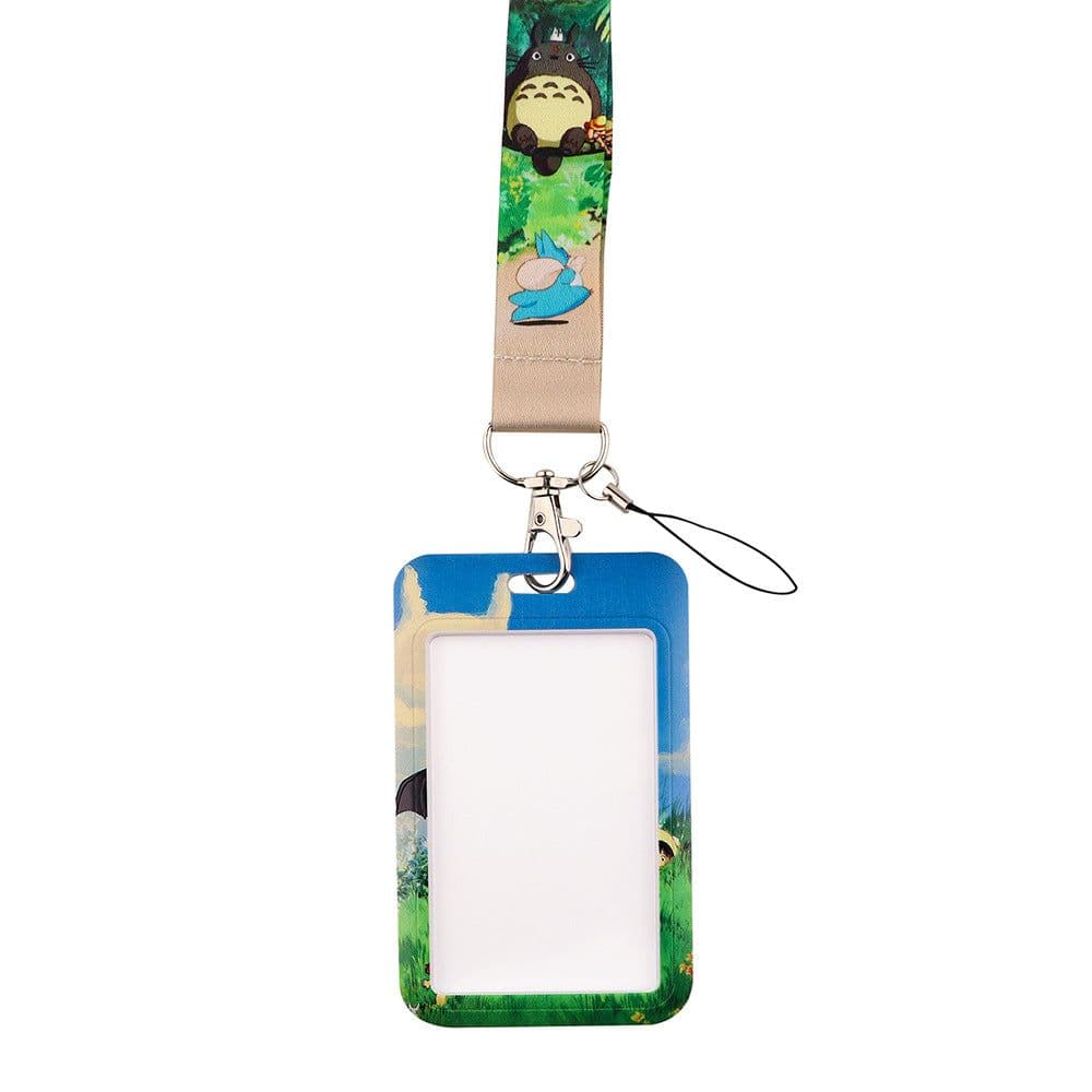 image-Cat Cartoon Lanyard Card Holder - Polyester Hard Shell